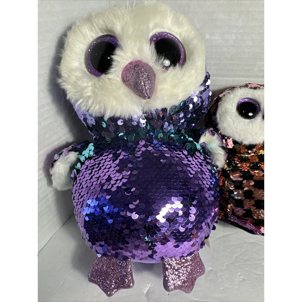 TY Flippables Sequin Plush - MOONLIGHT the Owl 9